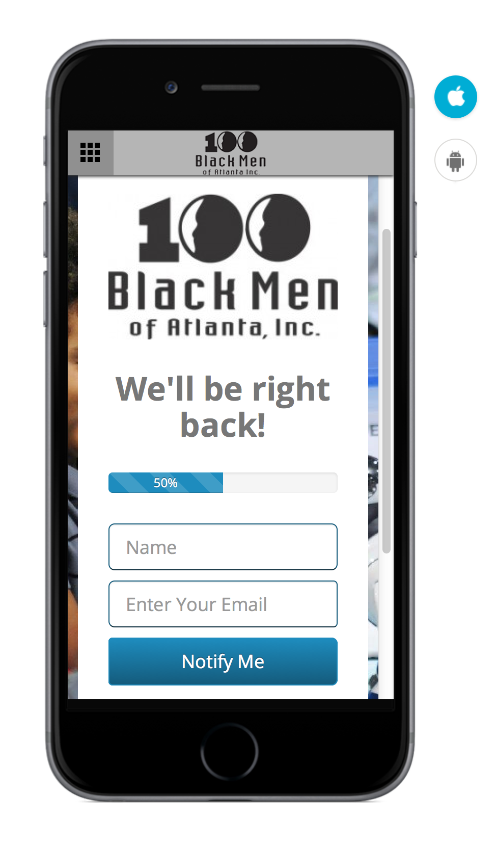 100 Black Men of Atlanta iOS and Android App Development and Design by Seviant Studios