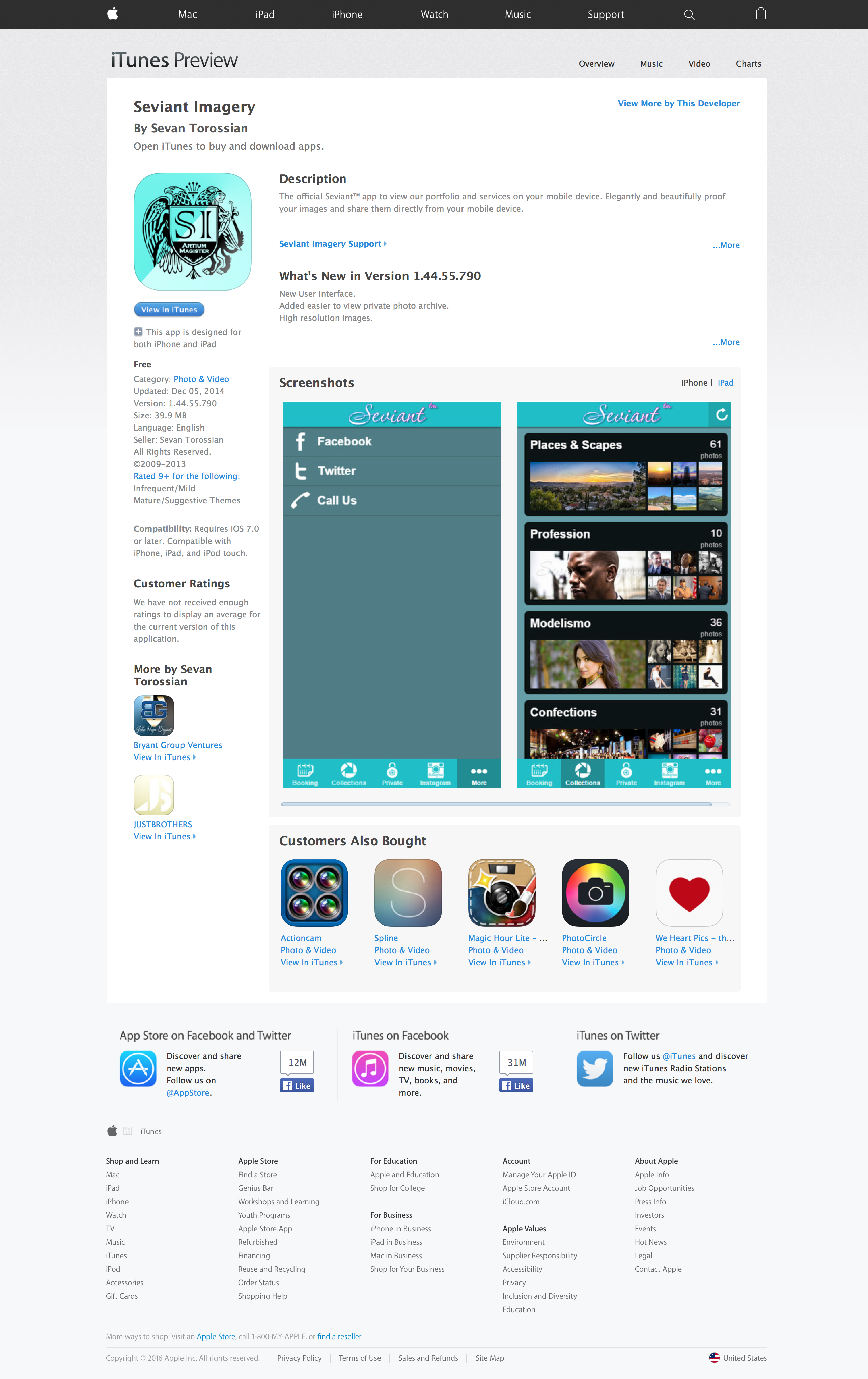 Seviant Studios iOS and Android App Design and Developed By Seviant Studios Apple App Store Screenshot