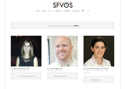 SFVOS Website Screenshot Officers Page by Seviant