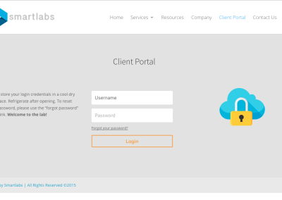 Smartlabs.Technology Client Login Portal